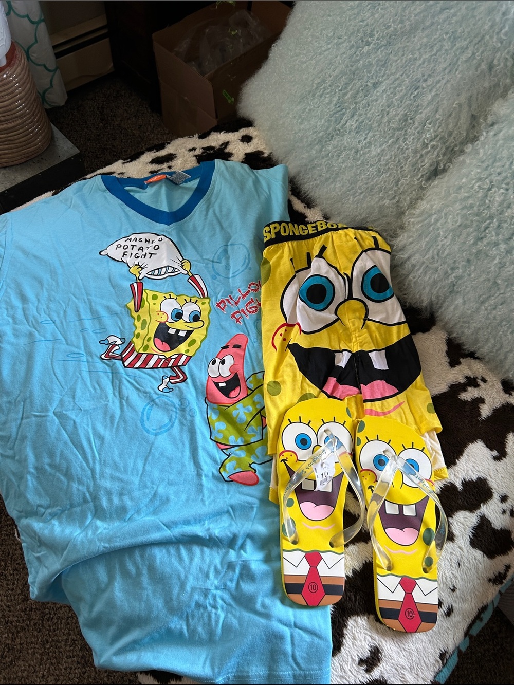 Nickelodeon SpongeBob Pajama Set - Light Blue & Yellow